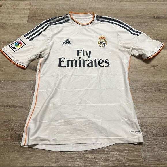 Real Madrid 2013-2014 Home Jersey Adidas Adult Size Medium #7 M. Santoyo